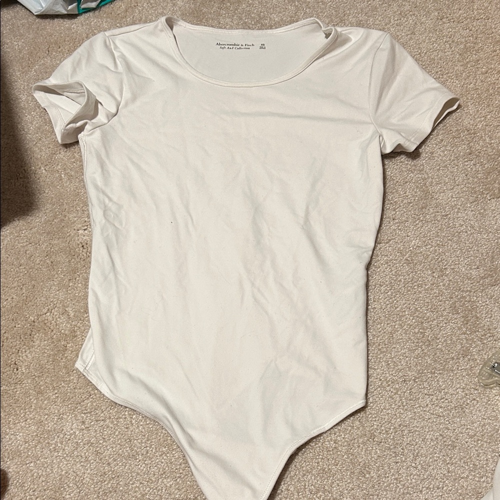 Abercrombie & Fitch White Short Sleeve Bodysuit Size XS